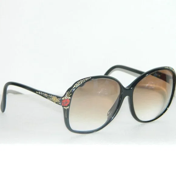 Stendhal Vintage 70’s-80’s Designer Black Glasses Frames w/ +2.50 Reader lenses - Picture 2 of 14